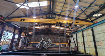 double hoists single girder overhead travelling crane hot-dip galvanizing workshop